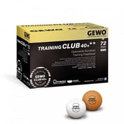 GEWO Training Club 40+ Table Tennis Practice Balls, 72 Pack, 2-Star ABS Poly Balls for Training, Multi-Ball and Robot Practice