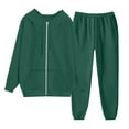 thumbnail image 1 of GEWSEY 2 Piece Tracksuit for Women Sweatsuits Sets Outfits Long Sleeve Zip Up Sweatshirt Long Pants Casual Jogging Suits (Green, M), 1 of 5