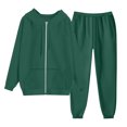 thumbnail image 1 of GEWSEY 2 Piece Tracksuit for Women Sweatsuits Sets Outfits Long Sleeve Zip Up Sweatshirt Long Pants Casual Jogging Suits (Green, XXL), 1 of 5