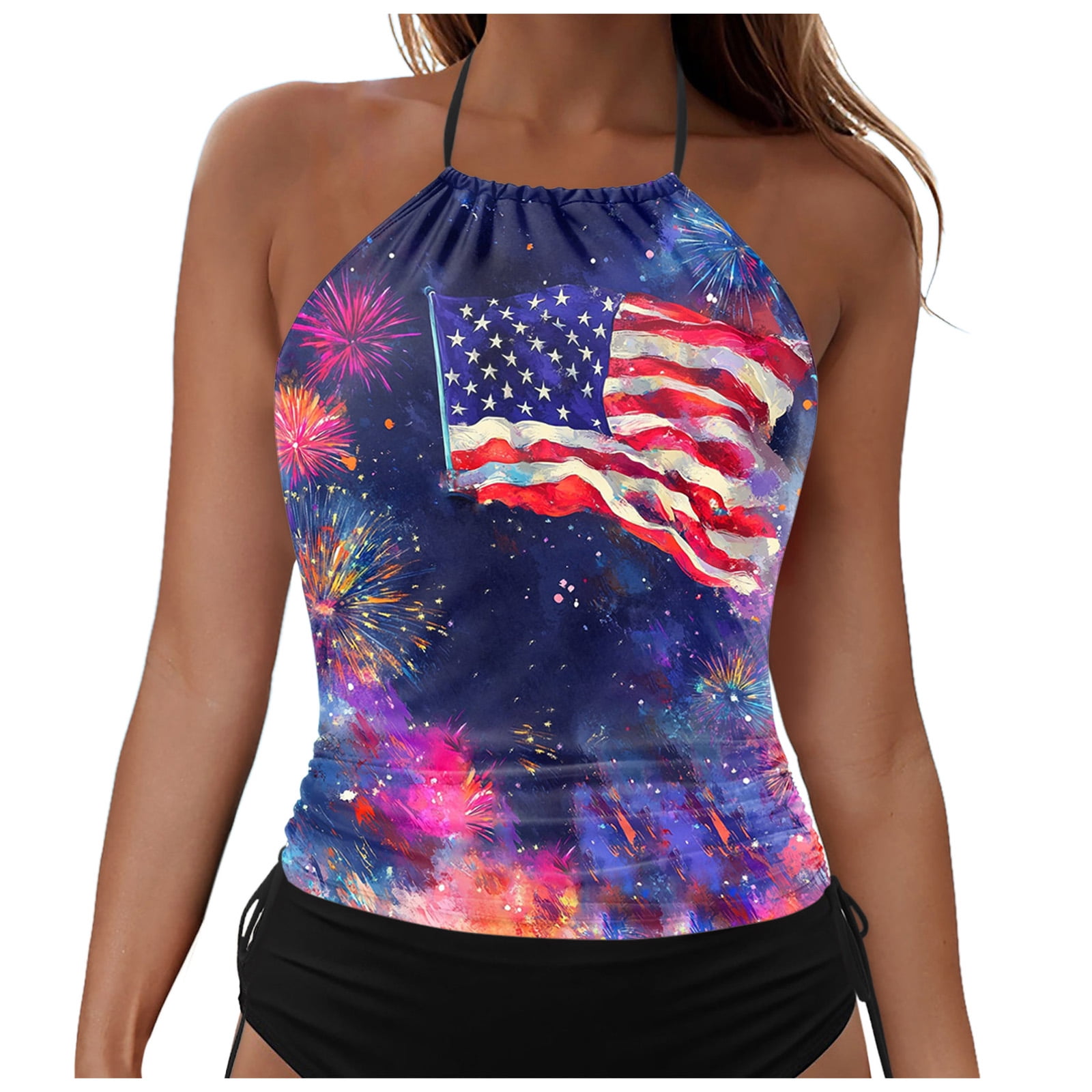 GEWSEY 4th of July Bathing Suit for Women 2025 Summer American Flag ...
