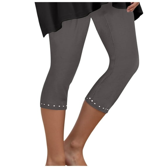 GEWSEY Athletic Legging for Women - UPF50+ Quick-Dry for Workout, Yoga, Biking, and Casual Wear Black (Grey, S)