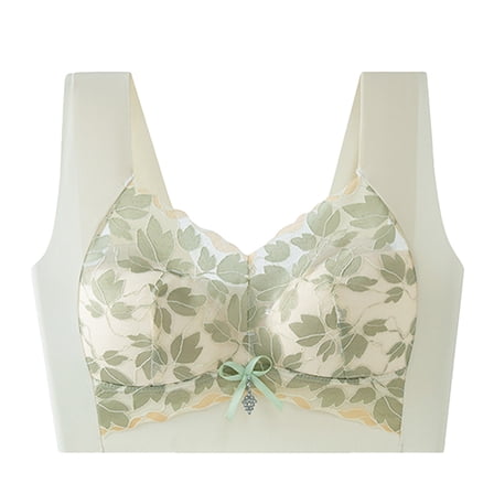 GEWSEY Bra,Senobra - Versatile Comfy Lift & Flex Wireless Bra Green, M