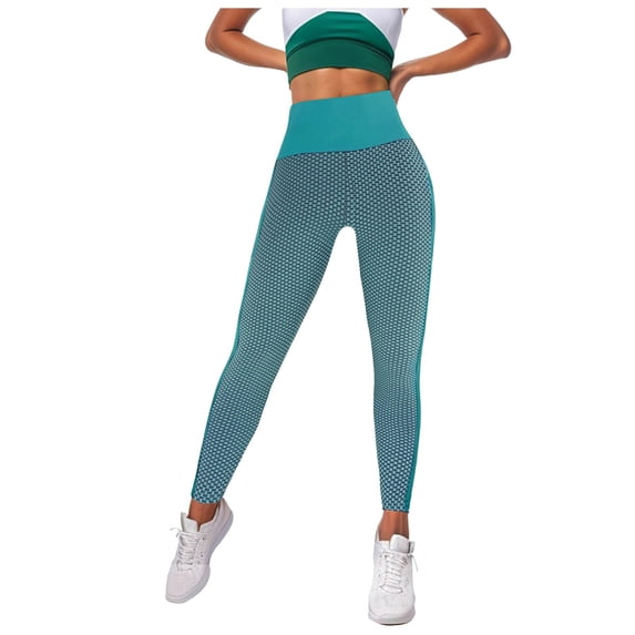 GEWSEY Lifting Leggings for Women Tummy Control Workout Yoga Pants High Waisted Scrunch Booty Gym Tights (Green, L)