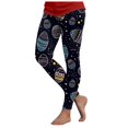 thumbnail image 1 of GEWSEY Capri Leggings for Women Floral Print High Waist Capris Pants Tummy Control Knee Length Slim Fit Yoga Cropped Trouser Black, M, 1 of 4