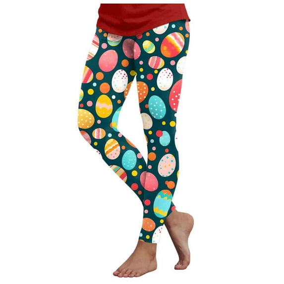 GEWSEY Capri Leggings for Women Floral Print High Waist Capris Pants Tummy Control Knee Length Slim Fit Yoga Cropped Trouser Dark Green, XL