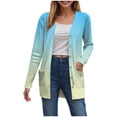 thumbnail image 1 of GEWSEY Cardigan Sweaters for Women Lightweight Open Front Long Sleeve Cardigan with Pocketes Fall Trendy Gradient Clothes (Light Blue, XL), 1 of 8