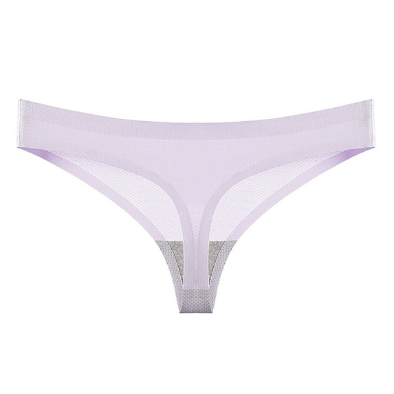 GEWSEY Cotton Underwear for Women Breathable Thongs for Women Sexy Stretch Soft Womens Panties Thong (Black, L)