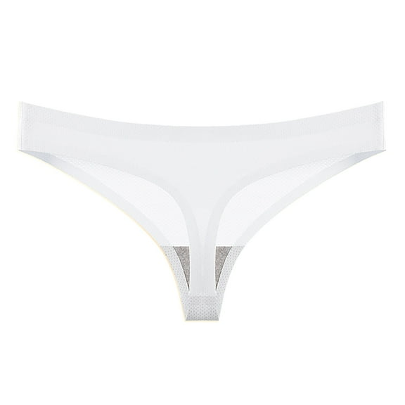 GEWSEY Cotton Underwear for Women Breathable Thongs for Women Sexy Stretch Soft Womens Panties Thong (Grey, XXL)