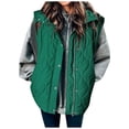 thumbnail image 1 of GEWSEY Cropped Puffer Vest Women Lightweight Quilted Stand Collar Sleeveless Jackets Fall Winter 2025 Button Zip Up Coat (Dark Green, M), 1 of 3
