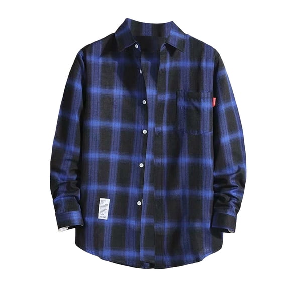 GEWSEY Flannel Shirt Women Button Down Long Sleeve Plaid Shirts Collared Casual Work Tops S-2XL (Purple, XL)