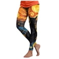 thumbnail image 1 of GEWSEY Halloween Leggings for Women Pumpkin Skeleton Witch Ghost Printed Tights High Waisted Soft Stretchy Yoga Pants (Light Gray, XXL), 1 of 7