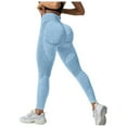 thumbnail image 1 of GEWSEY High Waisted Leggings for Women Tummy Control Soft Butt Lifting Yoga Pants Stretchy Workout Non See Through Leggings (Sky Blue, M), 1 of 7