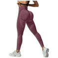 thumbnail image 1 of GEWSEY High Waisted Leggings for Women Tummy Control Soft Butt Lifting Yoga Pants Stretchy Workout Non See Through Leggings (Wine, L), 1 of 7