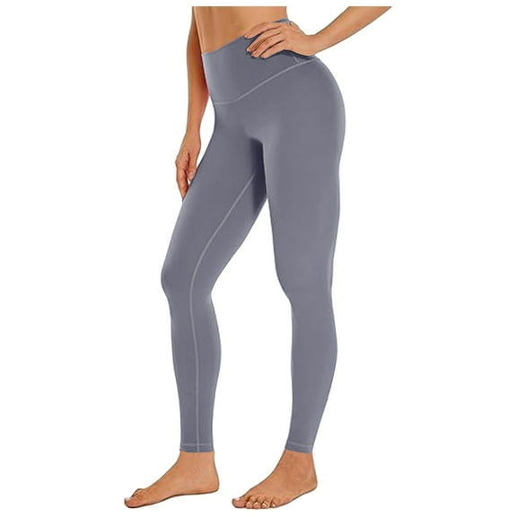 GEWSEY High Waisted Lounge Legging 25" Buttery Soft Workout Yoga Pants for Women (Grey, XXL)
