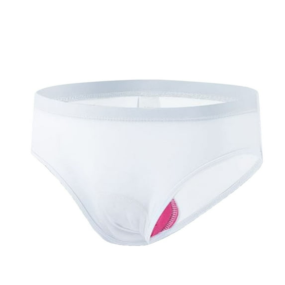 GEWSEY Leakproof Period Underwear for Women Heavy Flow Seamless Period Panties High Absorbent Menstrual Underwear (White, M)