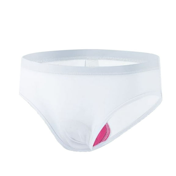 GEWSEY Leakproof Period Underwear for Women Heavy Flow Seamless Period Panties High Absorbent Menstrual Underwear (White, S)
