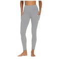 thumbnail image 1 of GEWSEY Leggings for Women High Waisted Yoga Pants with Deep Side Pockets Non-See-Through Workout Full Length Legging (Light Gray, XXL), 1 of 3