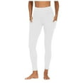 thumbnail image 1 of GEWSEY Leggings for Women High Waisted Yoga Pants with Deep Side Pockets Non-See-Through Workout Full Length Legging (White, M), 1 of 3