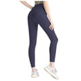 thumbnail image 1 of GEWSEY Leggings for Women, No See Through High Waisted Workout Yoga Leggings for Women (Dark Blue, XL), 1 of 4