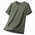 thumbnail image 1 of GEWSEY Men's Crew Neck Short Sleeve T Shirt Loose Fit for Workout Running Outdoor Wear (Army Green, XXL), 1 of 7