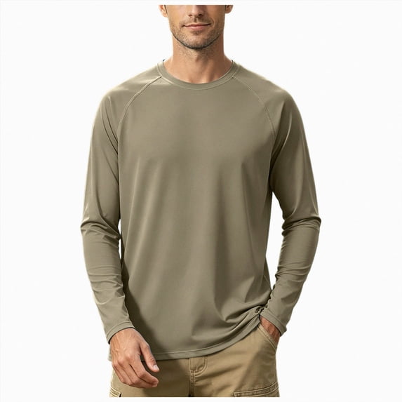 GEWSEY Men's Long Sleeve Shirts UPF 50+ UV Sun Protection Athletic Shirts for Hiking Running Workout Rash Guard (Army Green, XXL)