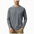 thumbnail image 1 of GEWSEY Men's Long Sleeve Shirts UPF 50+ UV Sun Protection Athletic Shirts for Hiking Running Workout Rash Guard (Dark Gray, L), 1 of 5