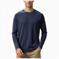 thumbnail image 1 of GEWSEY Men's Long Sleeve Shirts UPF 50+ UV Sun Protection Athletic Shirts for Hiking Running Workout Rash Guard (Navy, 3XL), 1 of 5