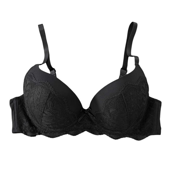 GEWSEY Minimizer Bra for Women Large Bust Full Coverage Lace Plus Size Bras - Mermaid Scales (Black, XXL)