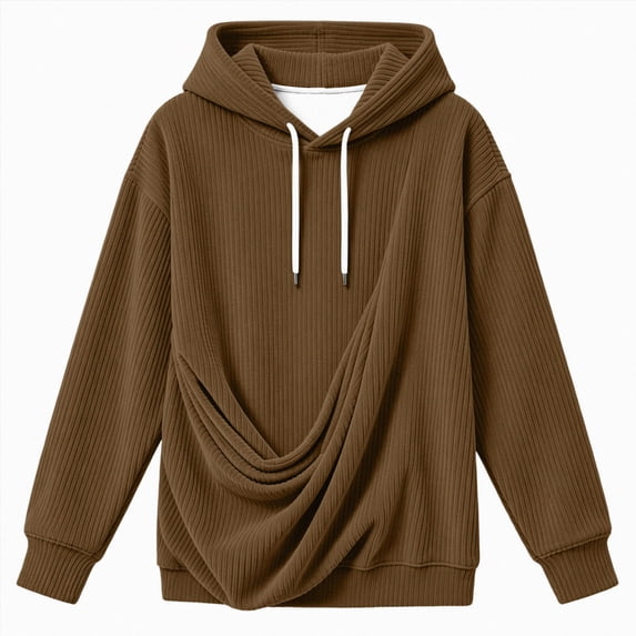GEWSEY Pet Pouch Hoodie Men Kangaroo Pouch Hoodies Pocket Puppy Care Shirt Dog Carrier Pullover Animal Holder Top Unisex (Brown, 4XL)