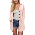 thumbnail image 1 of GEWSEY Plus Size Cardigan for Women Button Down Long Sleeve Lightweight Open Front 2025 Fall Trendy Cardigan Sweater (Pink, XXL), 1 of 9