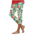 thumbnail image 1 of GEWSEY Premium Cotton Regular and Plus Size 15 INCH Capri Leggings (Mint Green, L), 1 of 4