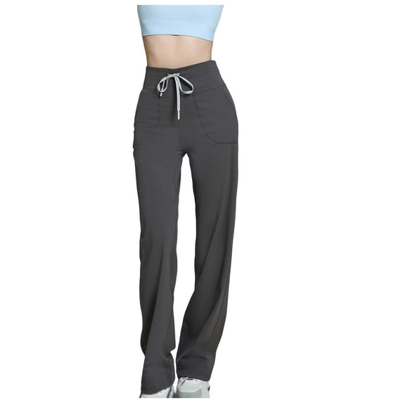 GEWSEY Scrubs for Women, Mid Rise Straight Leg Cargo Pants with Knit Yoga Waistband, Anti-Wrinkle Womens Scrubs Pants (Dark Gray, M)