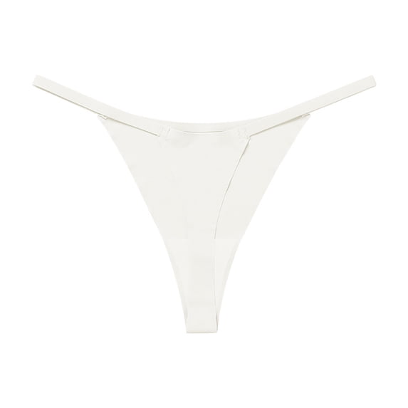 GEWSEY Seamless Thongs for Women - No Show Thong Underwear Stretch Breathable Low Rise Panties (Grey, M)
