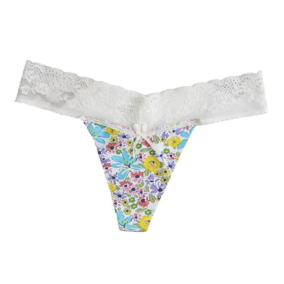 GEWSEY Seamless Thong for Women,No Show Lace Underwear,Ladies Breathable Comfort Panties Soft Laser Cut Undies,Tanga (Pink, One Size)