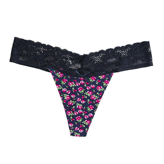 GEWSEY Seamless Thong for Women,No Show Lace Underwear,Ladies Breathable Comfort Panties Soft Laser Cut Undies,Tanga (Red, One Size)