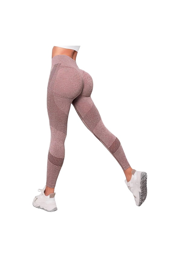 Seamless Workout Butt Lifting Leggings 2025 Summer Booty Scrunch Gym Leggings for Women (Red, S)