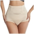 thumbnail image 2 of 4 Pack Women High Waist Tummy Control Panties – Full Coverage Girdle Briefs With Pockets S-4XL 2 of 3