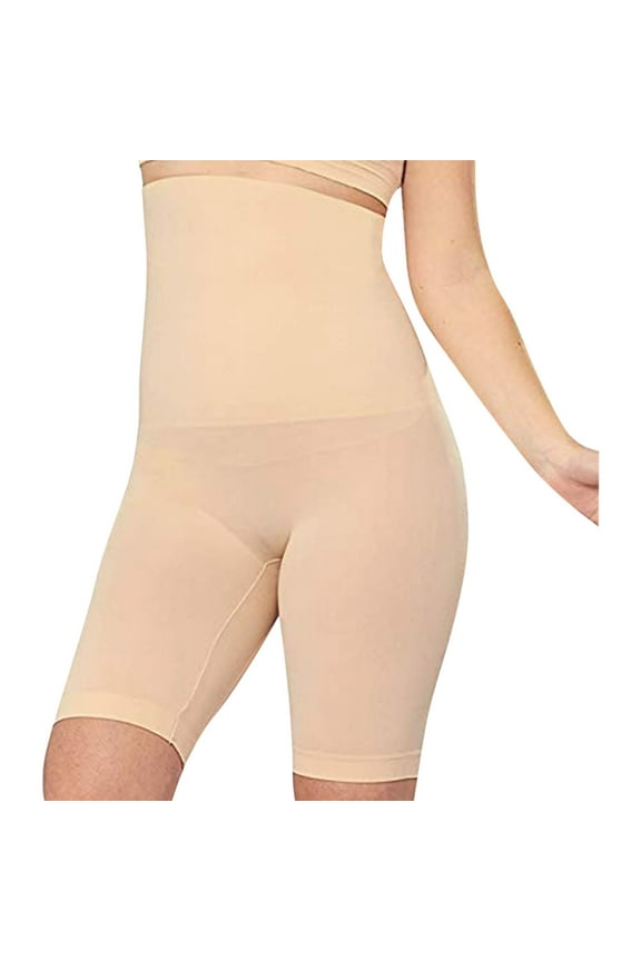 Shapewear for Women - High-Waisted Shapewear Tummy Control Shorts, Faja Body Shaper, Underwear for Women (Beige, XXL)