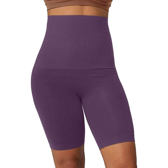 GEWSEY Shapewear for Women - High-Waisted Shapewear Tummy Control Shorts, Faja Body Shaper, Underwear for Women (Purple, S)