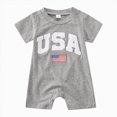 thumbnail image 1 of GEWSEY Short Sleeve Romper Solid Jumpsuit Cotton Clothes Baby Girl Boy One-Piece Outfit 3-6 Months Gray, 1 of 6