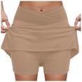 thumbnail image 1 of GEWSEY Women's 20" Knee Length Skorts Skirts Athletic Tennis Skorts Long Golf Skirt with Pockets Modest Skirts Khaki, 3XL, 1 of 6