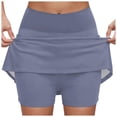 thumbnail image 1 of GEWSEY Skorts for Women Plus Size Dressy Casual Athletic Golf Tennis Short Skirts 2025 Summer Skort with Pockets (Light Purple, M), 1 of 4