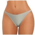 thumbnail image 1 of GEWSEY Sport Thong Panties Women Low Rise Sexy No Show Bonded Breathable Underwear (Green, L), 1 of 4