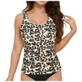 thumbnail image 1 of GEWSEY Tankini Tops for Women Swimwear Top Only Tummy Control Bathing Suit Top No Bottom Khaki, XL, 1 of 9