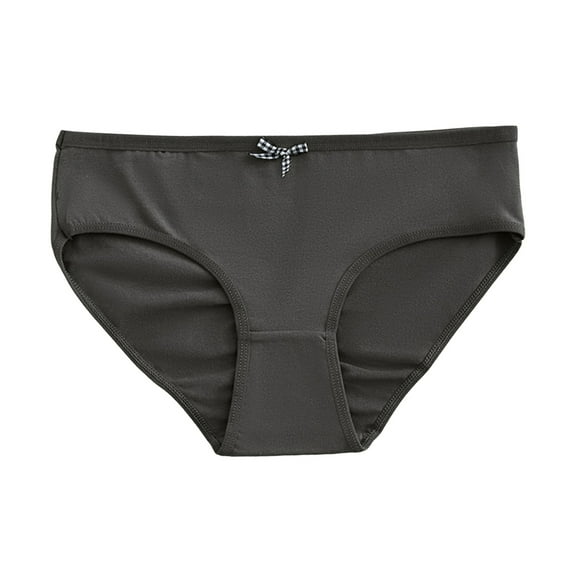 GEWSEY Teen Girls Women Cotton Panties Bowknot Underwear Briefs (Dark Gray, S)