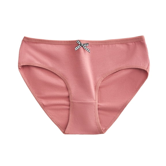 GEWSEY Teen Girls Women Cotton Panties Bowknot Underwear Briefs (Pink, XL)