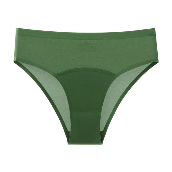 GEWSEY Thongs for Womens High Waisted Seamless Tummy Control Shapewear Thong Underwear Sexy Breathable Panties (Green, L)