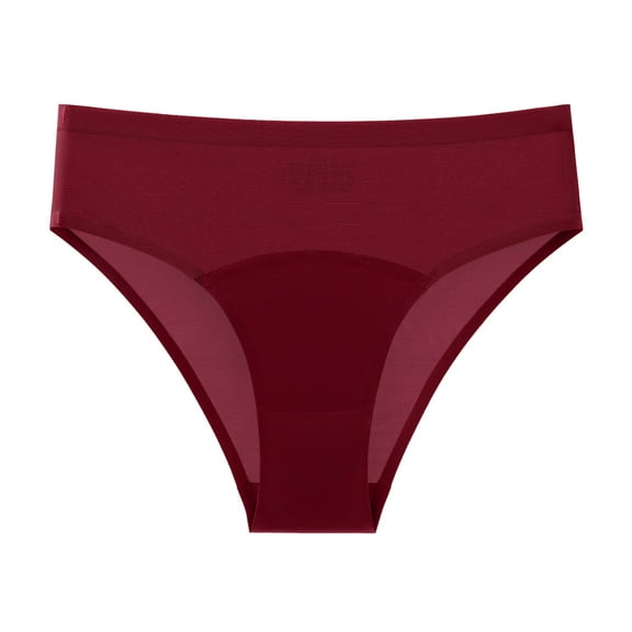 GEWSEY Thongs for Womens High Waisted Seamless Tummy Control Shapewear Thong Underwear Sexy Breathable Panties (Wine, M)