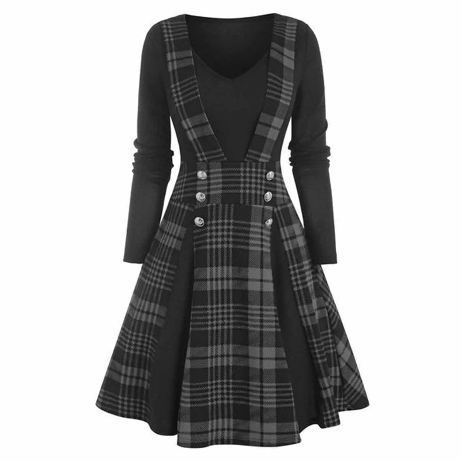 GEWSEY Toddler Girl Fall Dress Toddler Dress Casual Baby Girls Dresses Long Sleeve Party Dresses Gray,15-16 Years