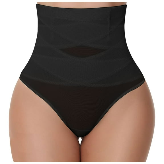 GEWSEY Tummy Control Shapewear Panties for Women High Waisted Body Shaper Shapewear Underwear Girdle Panty (Black, XXL)